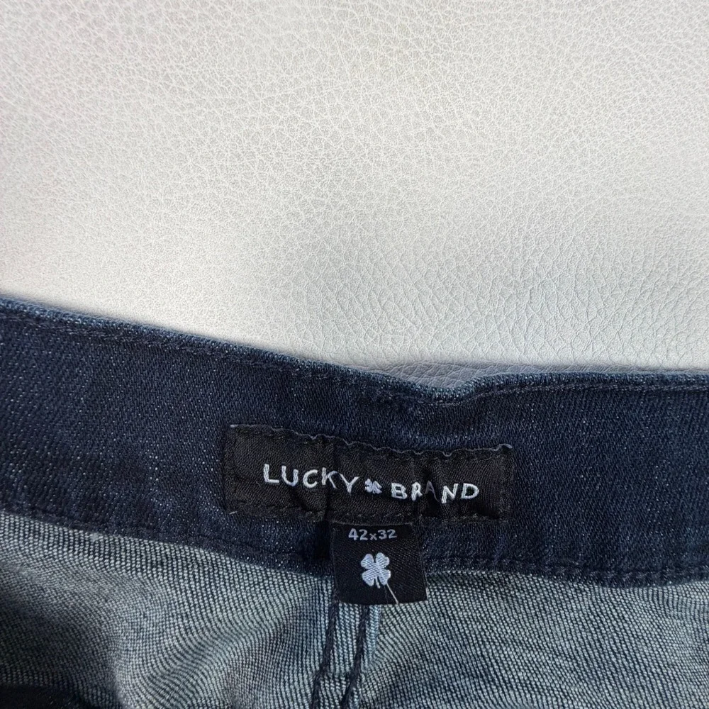 NWT Lucky Brand 363 Vintage Straight Mens Jeans 42x32 Huron Dark Blue Coolmax